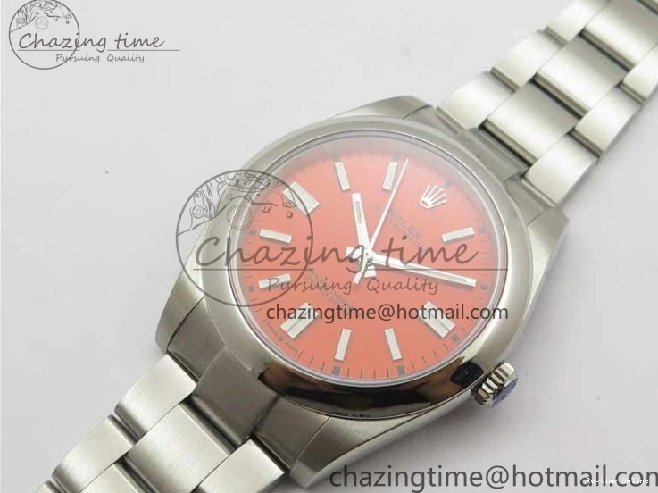 1103 Casual Oyster Perpetual 41mm 124300 EWF Best Edition Red Dial on SS Bracelet A 2856
